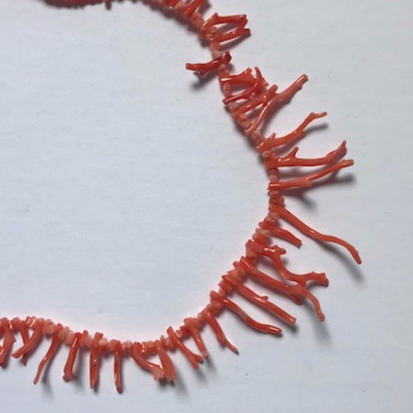 Genuine Natural Coral Necklace 23" Length - Picture 2 of 3
